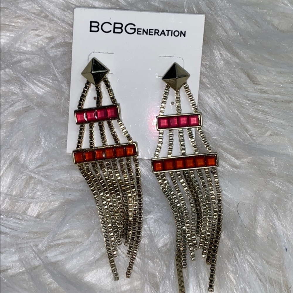 BCBG Gold Dangling Earrings